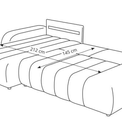 Rohová sedací souprava KELOWNA - krémová, levý roh