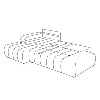 Rohová sedací souprava KELOWNA - krémová, pravý roh