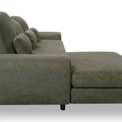 Rohová sedačka rozkládací JASPERA - olivová, levý roh