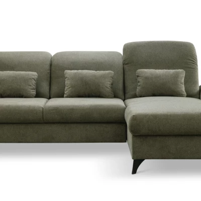 Rohová sedačka rozkládací JASPERA - olivová, pravý roh