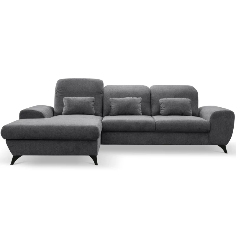 Rohová sedačka rozkládací JASPERA - antracitová 2, levý roh