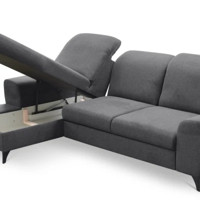 Rohová sedačka rozkládací JASPERA - antracitová 2, levý roh