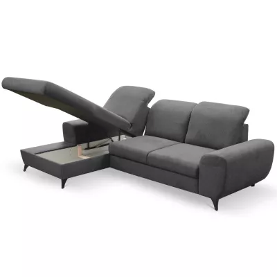 Rohová sedačka rozkládací JASPERA - antracitová 2, levý roh