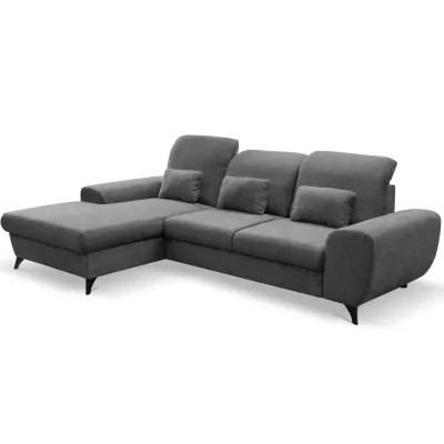 Rohová sedačka rozkládací JASPERA - antracitová 2, levý roh