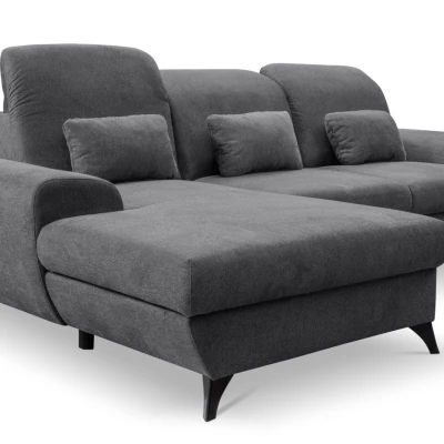 Rohová sedačka rozkládací JASPERA - antracitová 2, levý roh