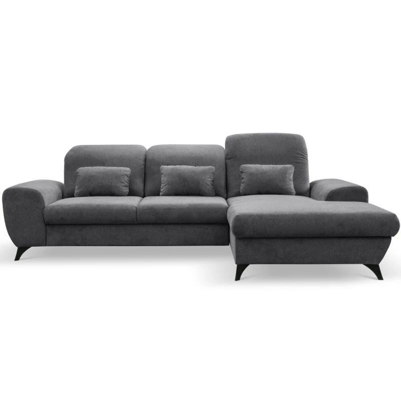 Rohová sedačka rozkládací JASPERA - antracitová 2, pravý roh