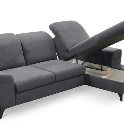 Rohová sedačka rozkládací JASPERA - antracitová 2, pravý roh