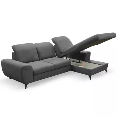 Rohová sedačka rozkládací JASPERA - antracitová 2, pravý roh