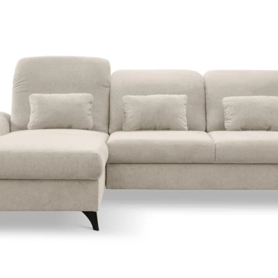 Rohová sedačka rozkládací JASPERA - krémová, levý roh