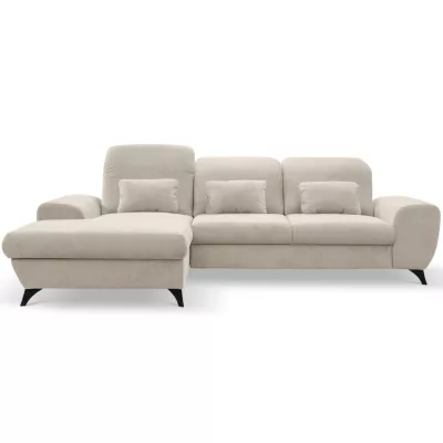 Rohová sedačka rozkládací JASPERA - krémová, levý roh