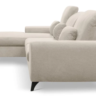 Rohová sedačka rozkládací JASPERA - krémová, levý roh