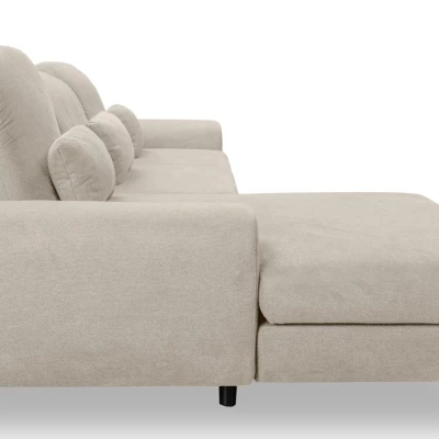 Rohová sedačka rozkládací JASPERA - krémová, levý roh