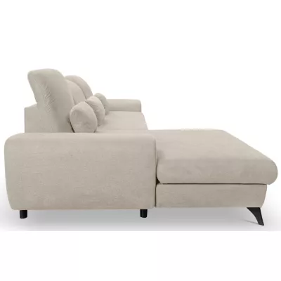 Rohová sedačka rozkládací JASPERA - krémová, levý roh