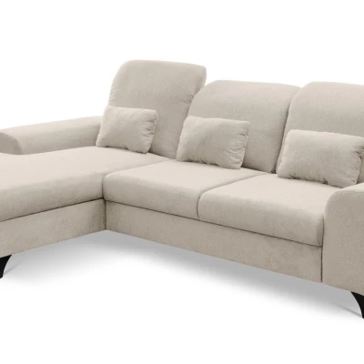 Rohová sedačka rozkládací JASPERA - krémová, levý roh