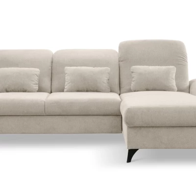 Rohová sedačka rozkládací JASPERA - krémová, pravý roh