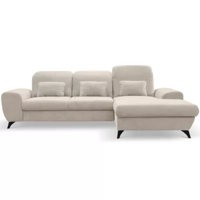 Rohová sedačka rozkládací JASPERA - krémová, pravý roh