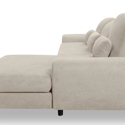 Rohová sedačka rozkládací JASPERA - krémová, pravý roh