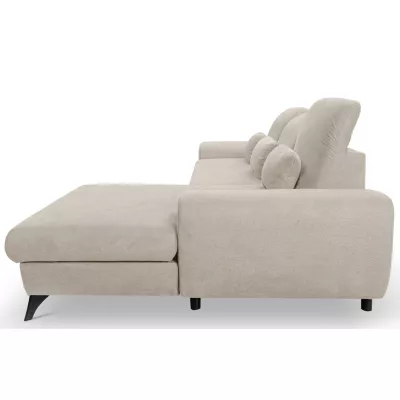 Rohová sedačka rozkládací JASPERA - krémová, pravý roh