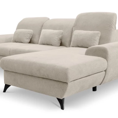 Rohová sedačka rozkládací JASPERA - krémová, pravý roh