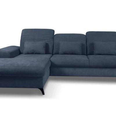 Rohová sedačka rozkládací JASPERA - modrá, levý roh