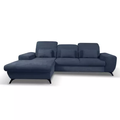 Rohová sedačka rozkládací JASPERA - modrá, levý roh
