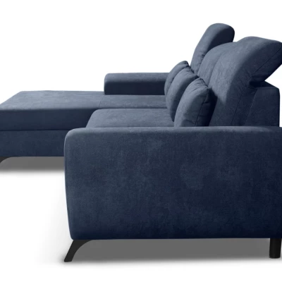 Rohová sedačka rozkládací JASPERA - modrá, levý roh