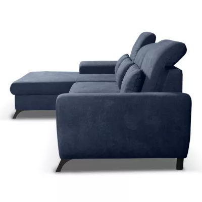 Rohová sedačka rozkládací JASPERA - modrá, levý roh