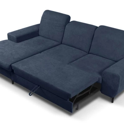 Rohová sedačka rozkládací JASPERA - modrá, levý roh