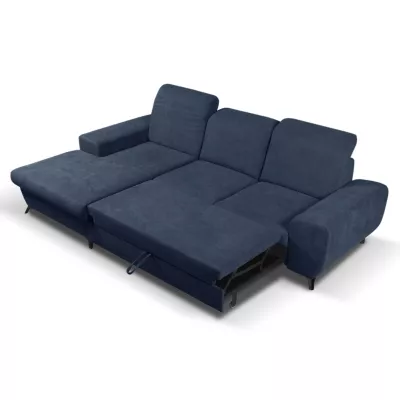 Rohová sedačka rozkládací JASPERA - modrá, levý roh