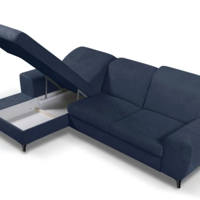 Rohová sedačka rozkládací JASPERA - modrá, levý roh