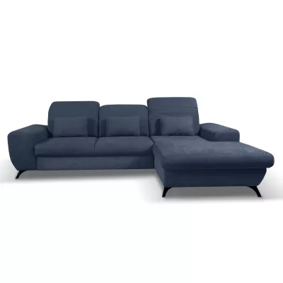 Rohová sedačka rozkládací JASPERA - modrá, pravý roh