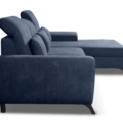 Rohová sedačka rozkládací JASPERA - modrá, pravý roh