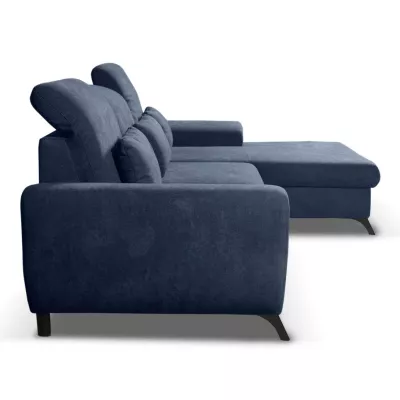 Rohová sedačka rozkládací JASPERA - modrá, pravý roh