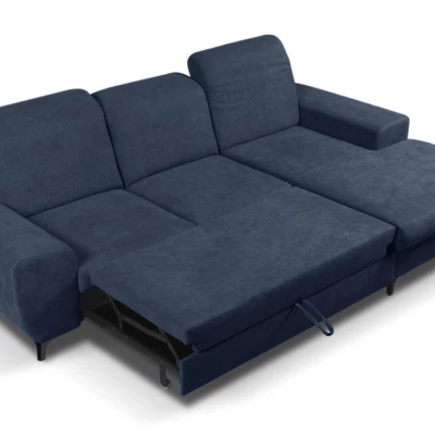 Rohová sedačka rozkládací JASPERA - modrá, pravý roh