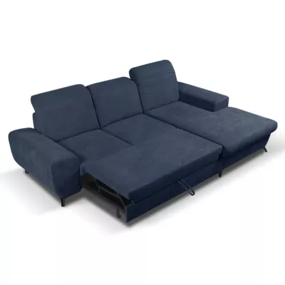 Rohová sedačka rozkládací JASPERA - modrá, pravý roh