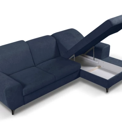 Rohová sedačka rozkládací JASPERA - modrá, pravý roh