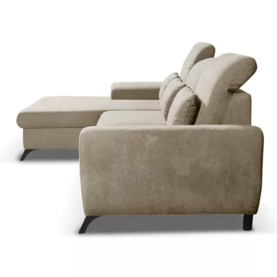 Rohová sedačka rozkládací JASPERA - světlá hnědá, levý roh