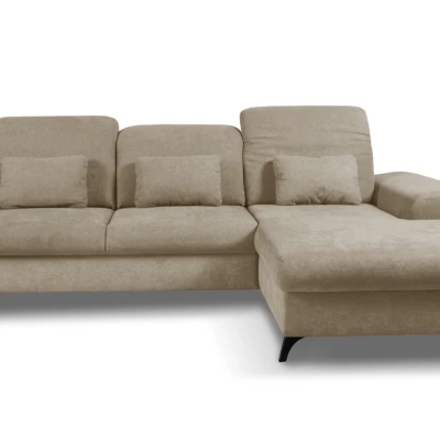 Rohová sedačka rozkládací JASPERA - světlá hnědá, pravý roh