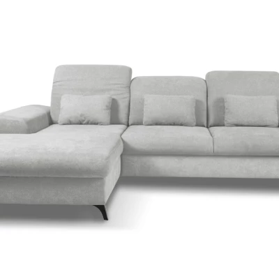 Rohová sedačka rozkládací JASPERA - popelavá, levý roh