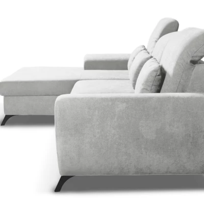 Rohová sedačka rozkládací JASPERA - popelavá, levý roh