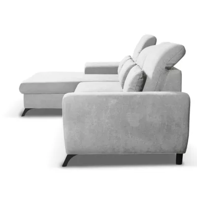 Rohová sedačka rozkládací JASPERA - popelavá, levý roh