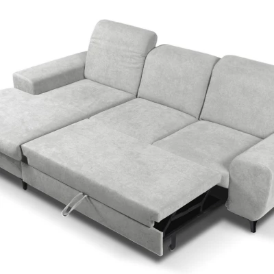 Rohová sedačka rozkládací JASPERA - popelavá, levý roh