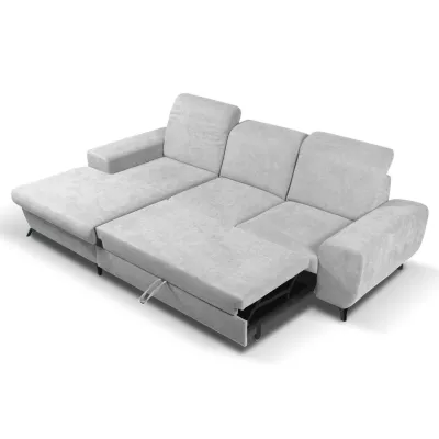 Rohová sedačka rozkládací JASPERA - popelavá, levý roh