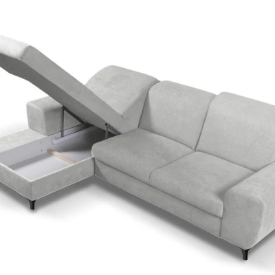 Rohová sedačka rozkládací JASPERA - popelavá, levý roh