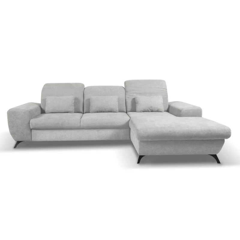 Rohová sedačka rozkládací JASPERA - popelavá, pravý roh