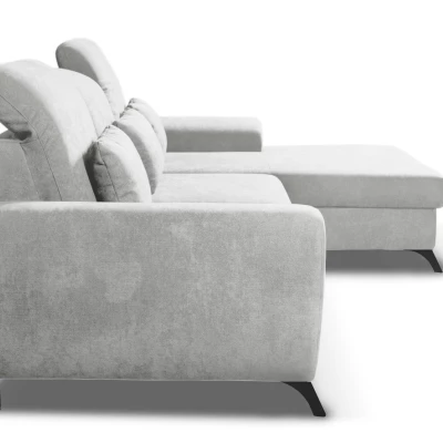 Rohová sedačka rozkládací JASPERA - popelavá, pravý roh