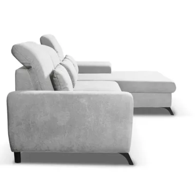 Rohová sedačka rozkládací JASPERA - popelavá, pravý roh