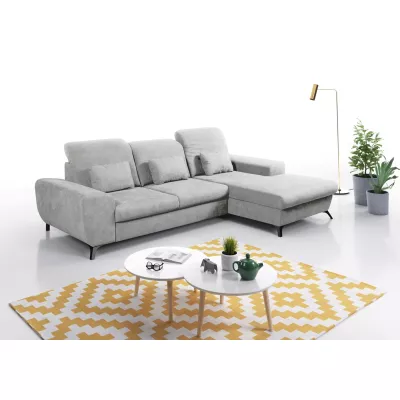 Rohová sedačka rozkládací JASPERA - popelavá, pravý roh