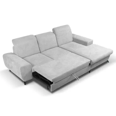 Rohová sedačka rozkládací JASPERA - popelavá, pravý roh