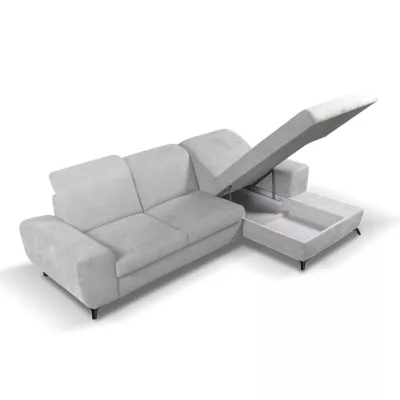 Rohová sedačka rozkládací JASPERA - popelavá, pravý roh